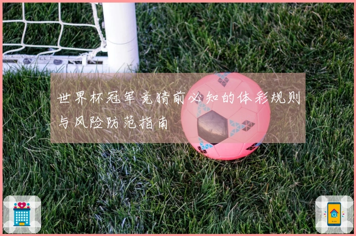 世界杯冠军竞猜前必知的体彩规则与风险防范指南